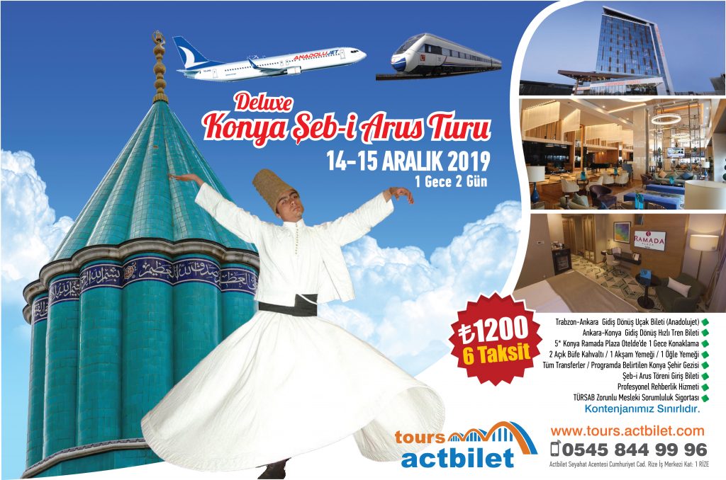 Uçaklı Konya Şeb-i Arus Turu